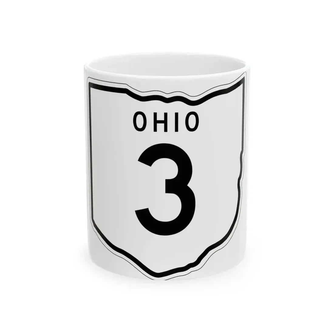 OH-3 1948 (Ohio) (Road Sign) White Coffee Mug 11oz - Go Mug Yourself