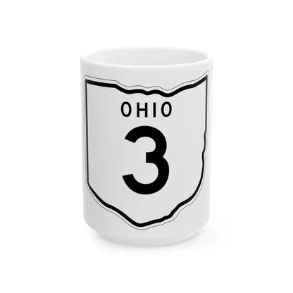 OH-3 1948 (Ohio) (Road Sign) White Coffee Mug 15oz - Go Mug Yourself