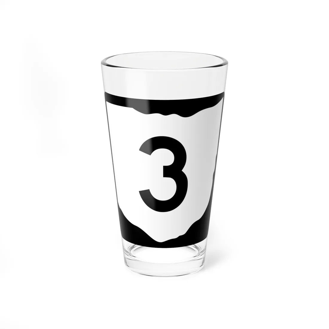 OH-3 (Ohio) (Road Sign) Pint Glass 16oz 16oz - Go Mug Yourself