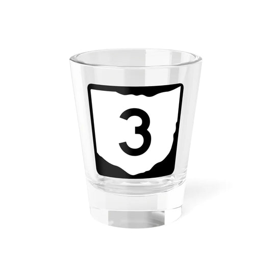 OH-3 (Ohio) (Road Sign) Shot Glass 1.5oz 1.5oz - Go Mug Yourself