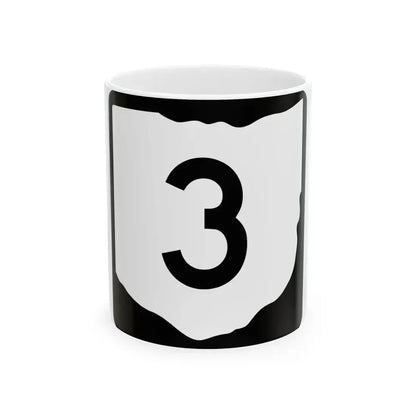 OH-3 (Ohio) (Road Sign) White Coffee Mug 11oz - Go Mug Yourself