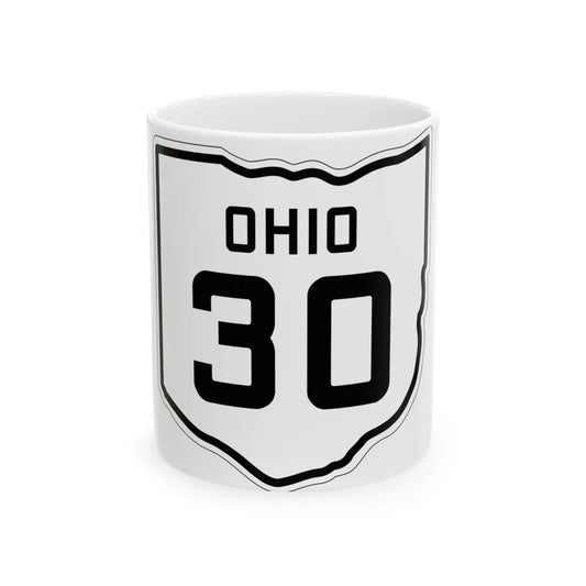 OH-30 1927 (Ohio) (Road Sign) White Coffee Mug 11oz - Go Mug Yourself
