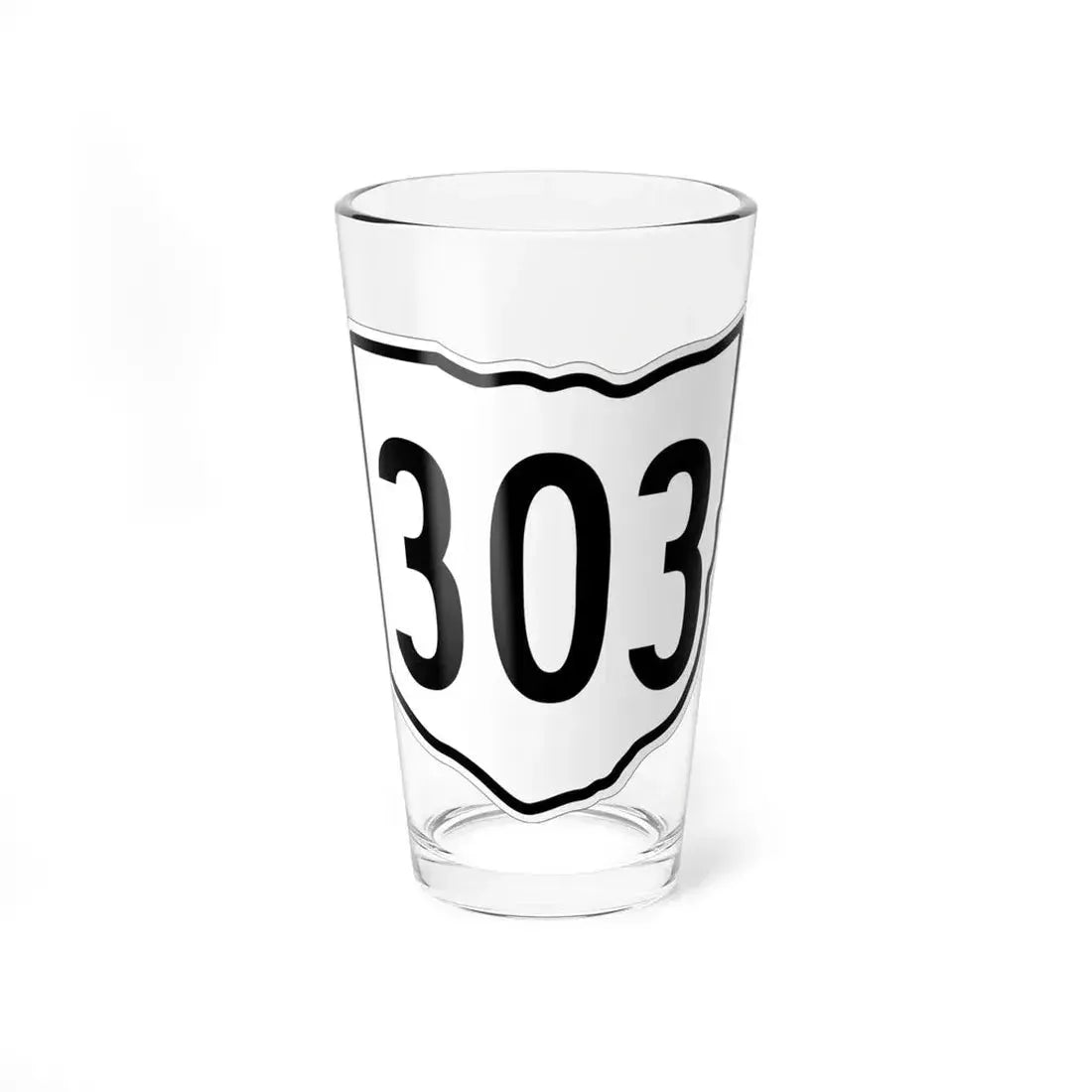 OH-303 1960 (Ohio) (Road Sign) Pint Glass 16oz 16oz - Go Mug Yourself