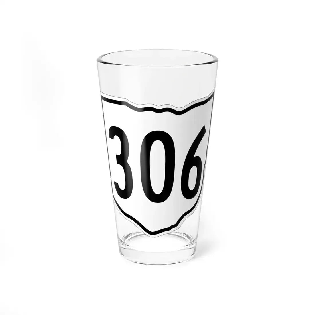 OH-306 1960 (Ohio) (Road Sign) Pint Glass 16oz 16oz - Go Mug Yourself