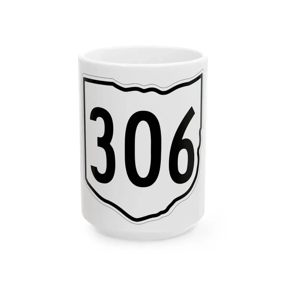 OH-306 1960 (Ohio) (Road Sign) White Coffee Mug 15oz - Go Mug Yourself
