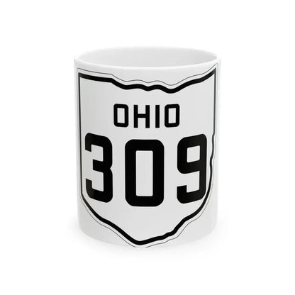 OH-309 1927 (Ohio) (Road Sign) White Coffee Mug 11oz - Go Mug Yourself