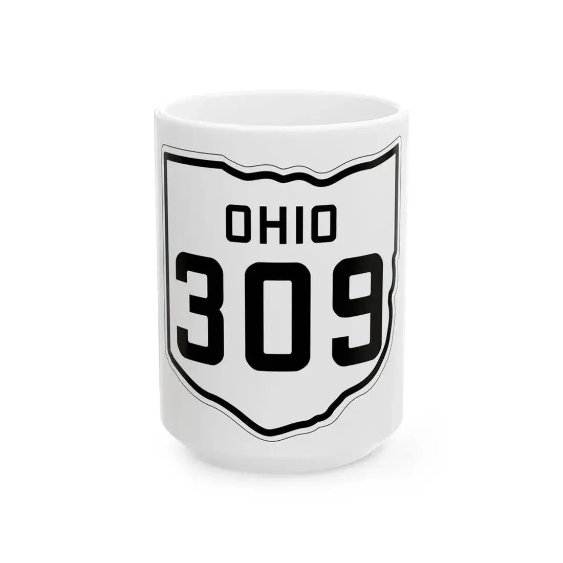 OH-309 1927 (Ohio) (Road Sign) White Coffee Mug 15oz - Go Mug Yourself