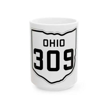 OH-309 1927 (Ohio) (Road Sign) White Coffee Mug 15oz - Go Mug Yourself