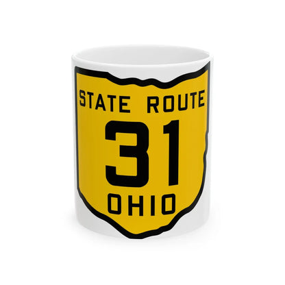 OH-31 1920 (Ohio) (Road Sign) White Coffee Mug 11oz - Go Mug Yourself