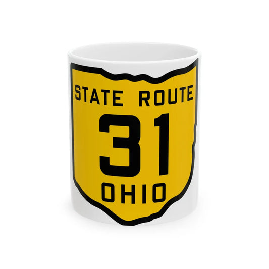 OH-31 1920 (Ohio) (Road Sign) White Coffee Mug 11oz - Go Mug Yourself