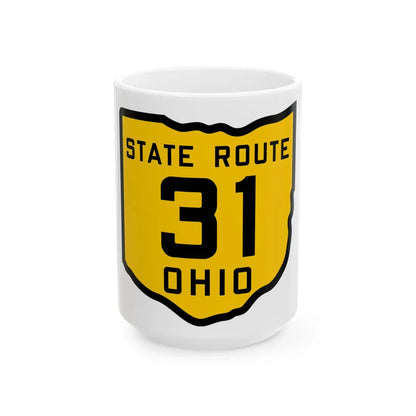 OH-31 1920 (Ohio) (Road Sign) White Coffee Mug 15oz - Go Mug Yourself