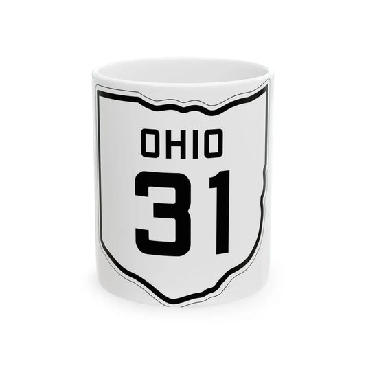 OH-31 1927 (Ohio) (Road Sign) White Coffee Mug 11oz - Go Mug Yourself
