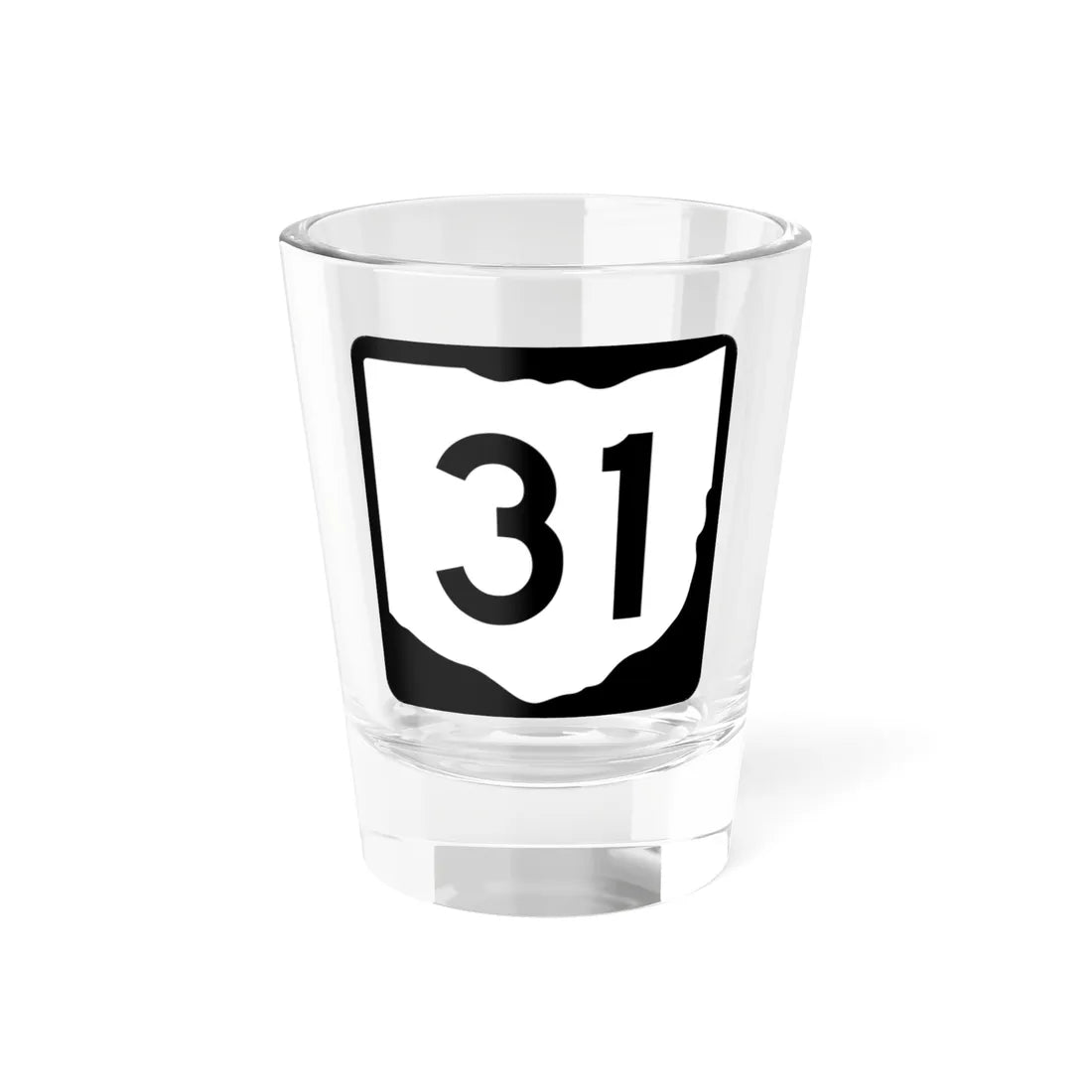 OH-31 (Ohio) (Road Sign) Shot Glass 1.5oz 1.5oz - Go Mug Yourself