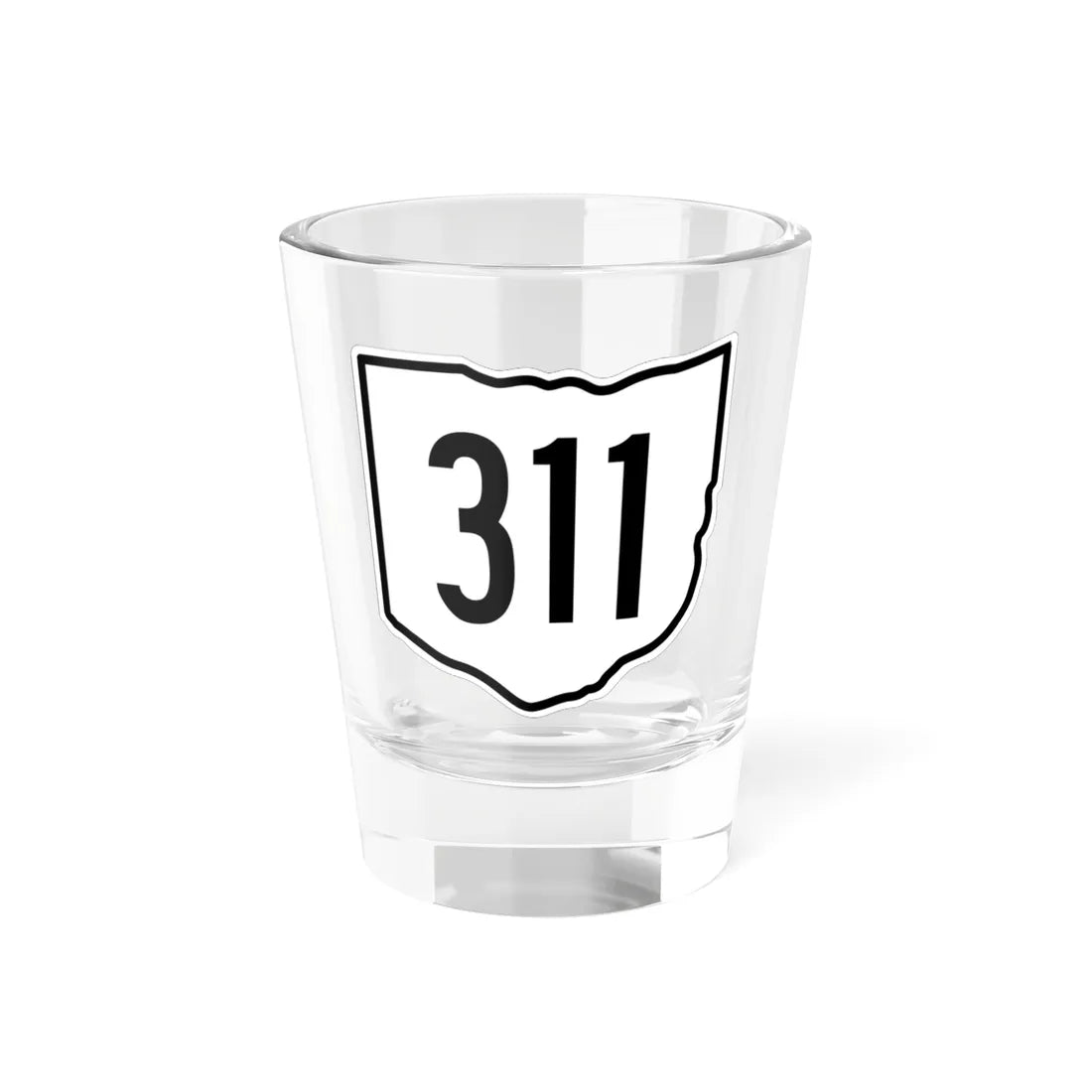 OH-311 1960 (Ohio) (Road Sign) Shot Glass 1.5oz 1.5oz - Go Mug Yourself