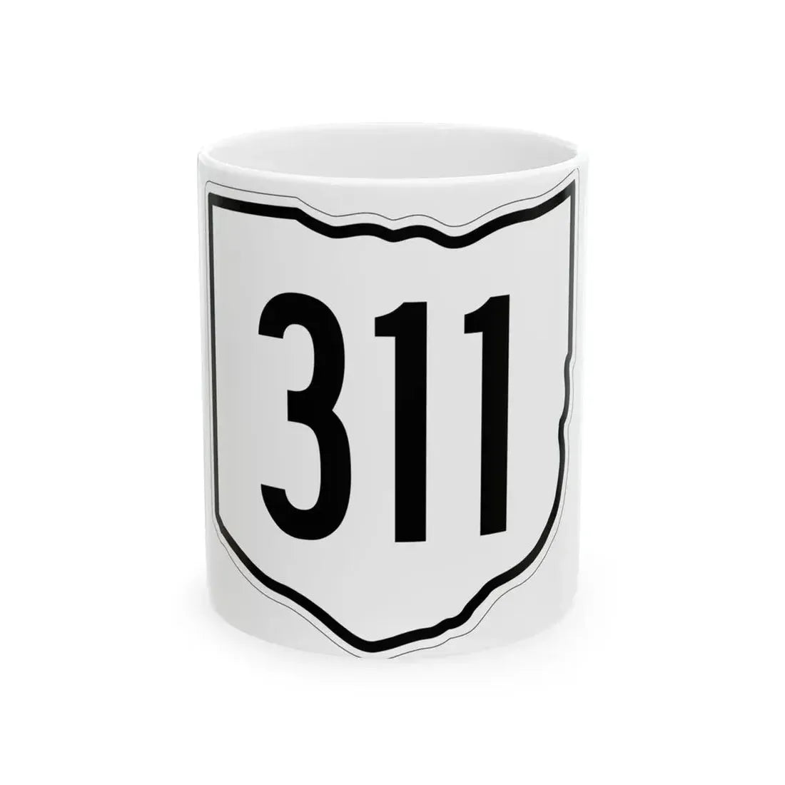 OH-311 1960 (Ohio) (Road Sign) White Coffee Mug 11oz - Go Mug Yourself