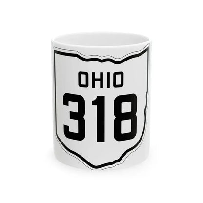 OH-318 1927 (Ohio) (Road Sign) White Coffee Mug 11oz - Go Mug Yourself