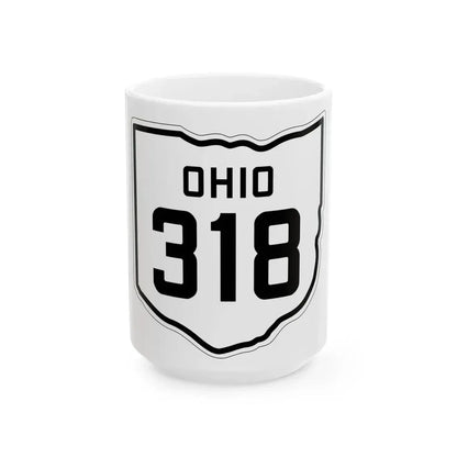 OH-318 1927 (Ohio) (Road Sign) White Coffee Mug 15oz - Go Mug Yourself