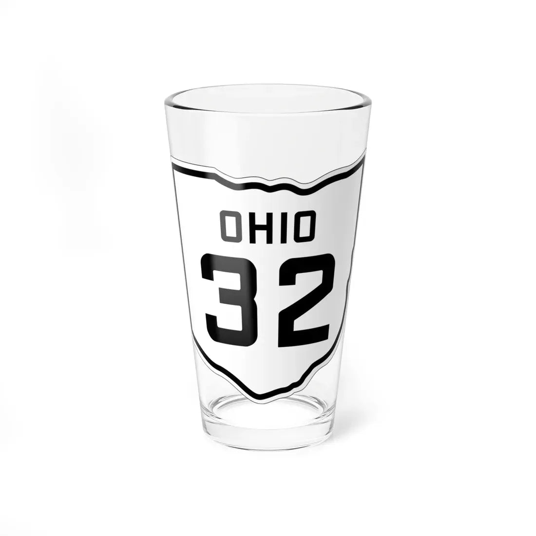 OH-32 1927 (Ohio) (Road Sign) Pint Glass 16oz 16oz - Go Mug Yourself