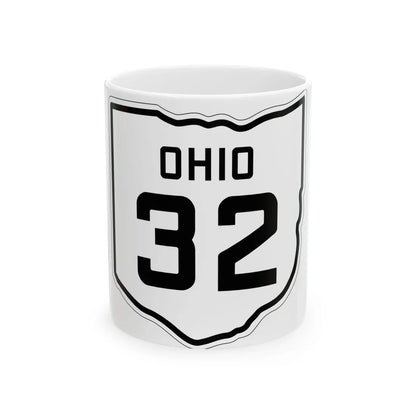 OH-32 1927 (Ohio) (Road Sign) White Coffee Mug 11oz - Go Mug Yourself