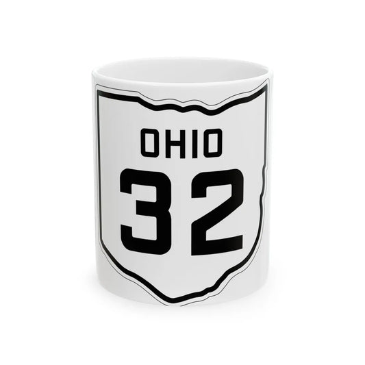 OH-32 1927 (Ohio) (Road Sign) White Coffee Mug 11oz - Go Mug Yourself
