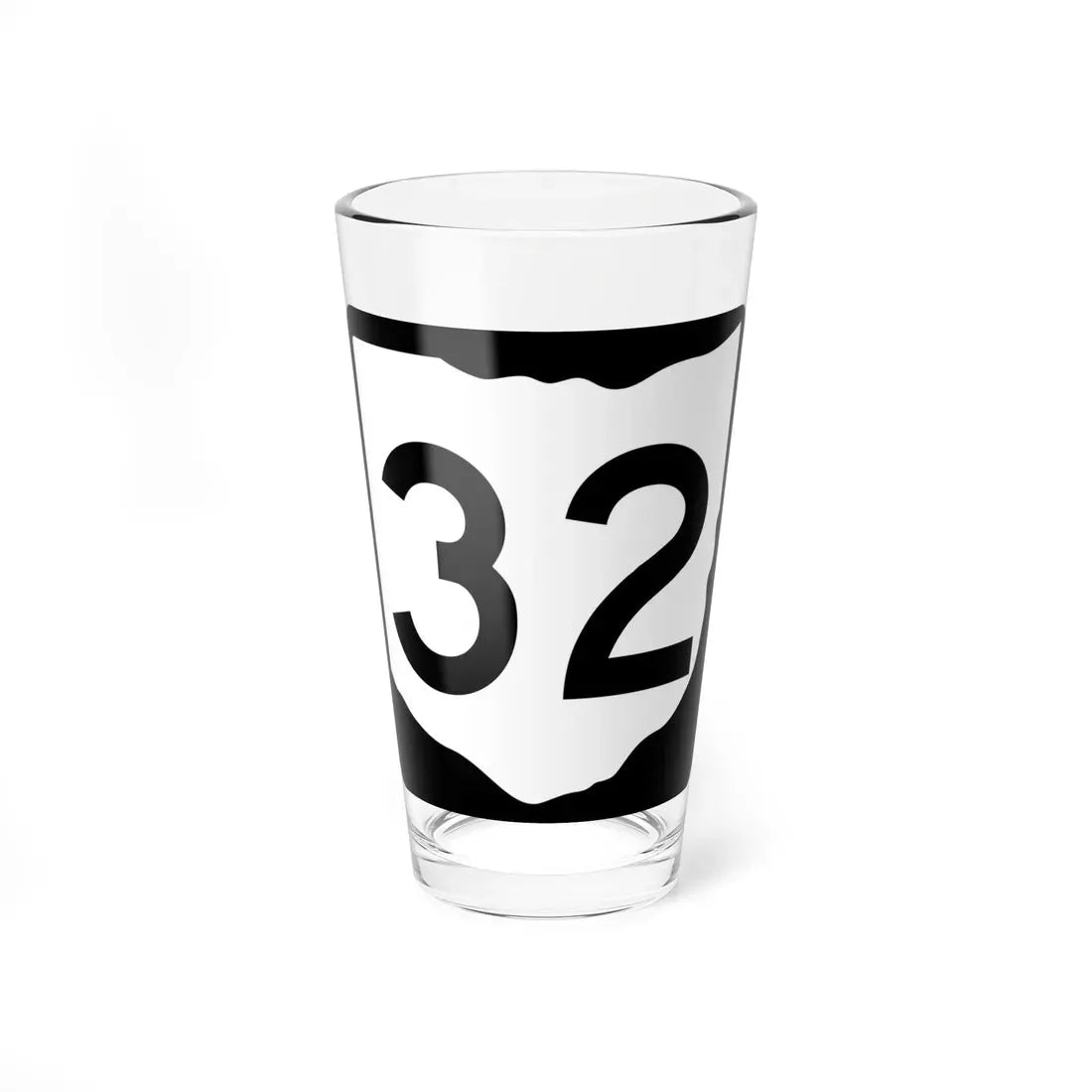 OH-32 (Ohio) (Road Sign) Pint Glass 16oz 16oz - Go Mug Yourself