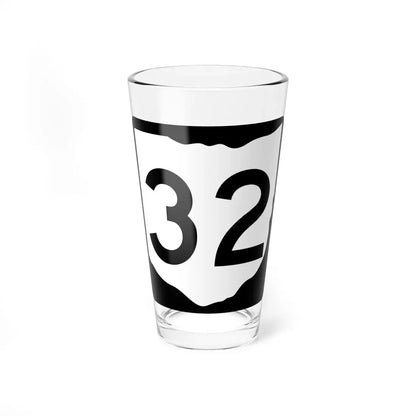 OH-32 (Ohio) (Road Sign) Pint Glass 16oz 16oz - Go Mug Yourself