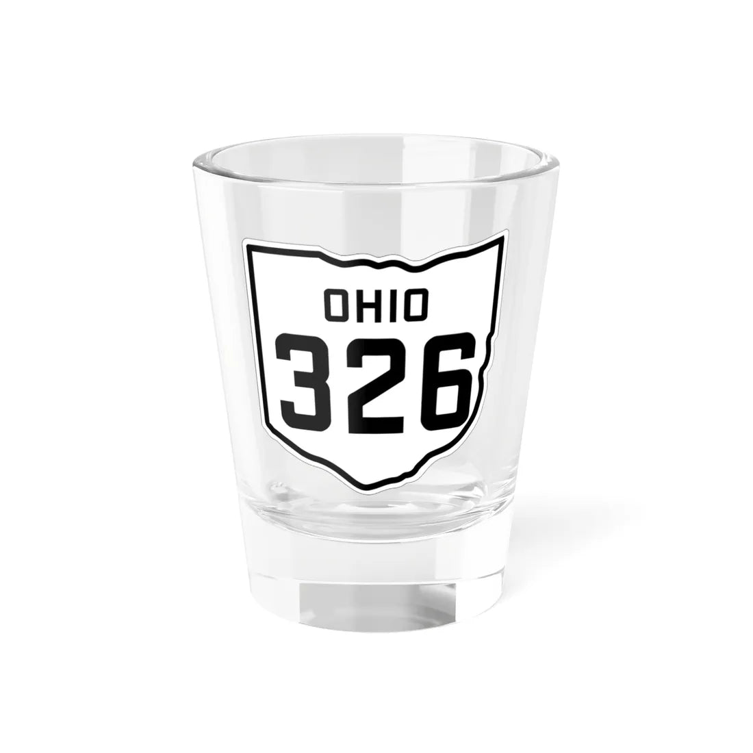 OH-326 1927 (Ohio) (Road Sign) Shot Glass 1.5oz 1.5oz - Go Mug Yourself
