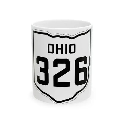 OH-326 1927 (Ohio) (Road Sign) White Coffee Mug 11oz - Go Mug Yourself