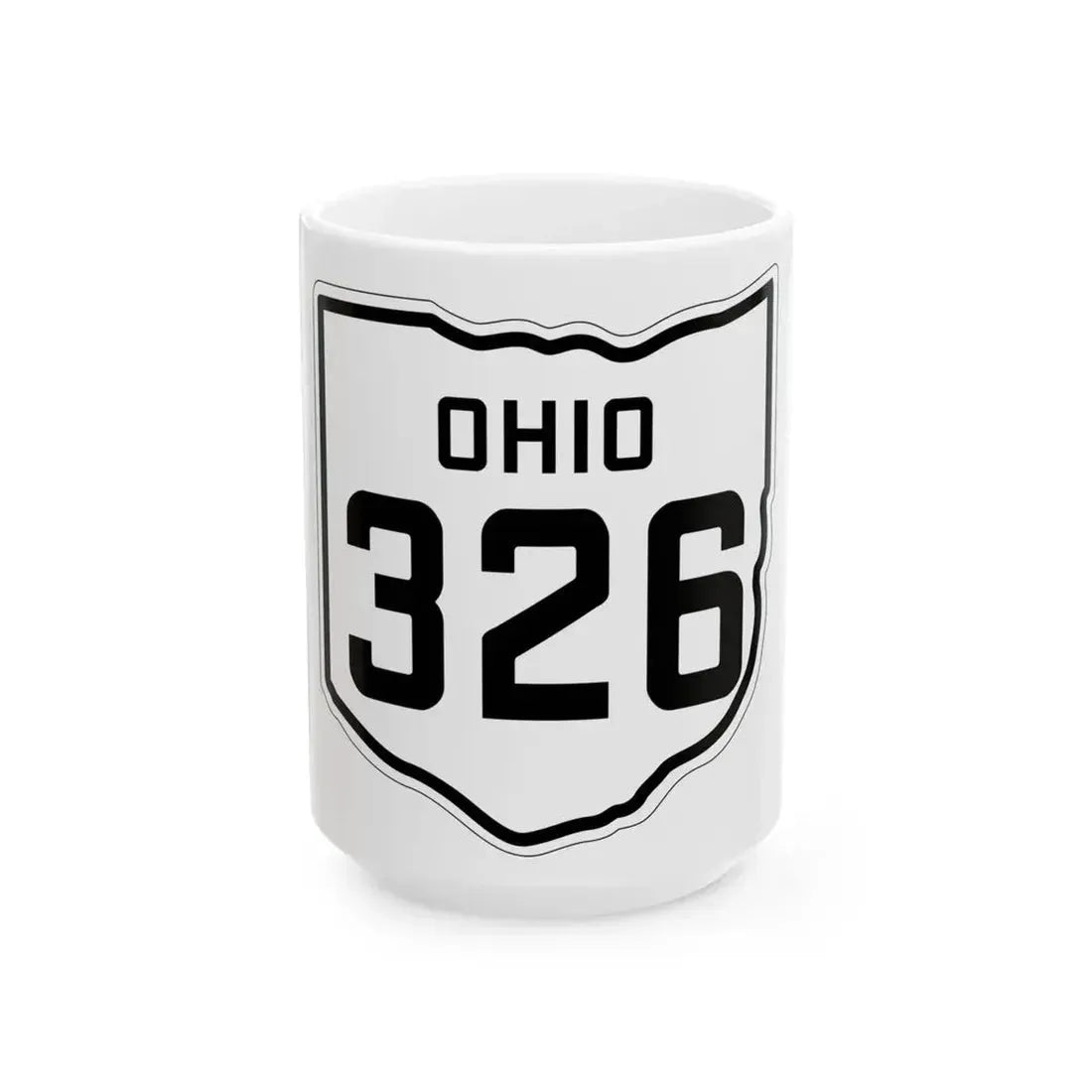 OH-326 1927 (Ohio) (Road Sign) White Coffee Mug 15oz - Go Mug Yourself