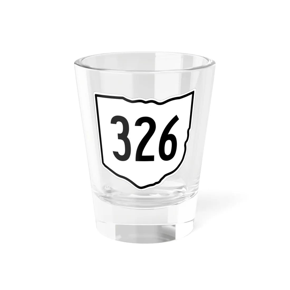 OH-326 1960 (Ohio) (Road Sign) Shot Glass 1.5oz 1.5oz - Go Mug Yourself