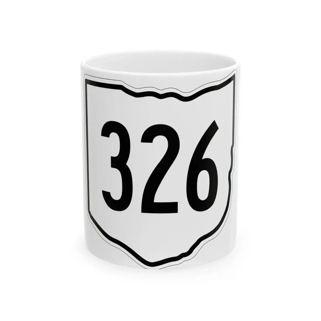 OH-326 1960 (Ohio) (Road Sign) White Coffee Mug 11oz - Go Mug Yourself