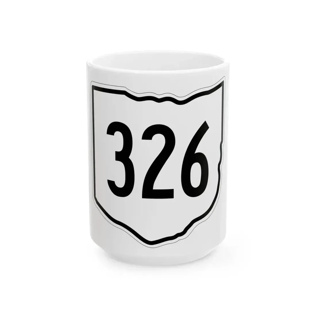 OH-326 1960 (Ohio) (Road Sign) White Coffee Mug 15oz - Go Mug Yourself