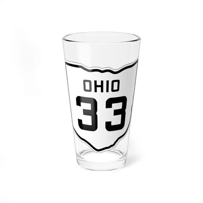 OH-33 1927 (Ohio) (Road Sign) Pint Glass 16oz 16oz - Go Mug Yourself