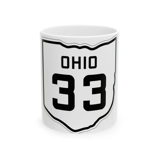 OH-33 1927 (Ohio) (Road Sign) White Coffee Mug 11oz - Go Mug Yourself