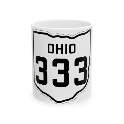 OH-333 1927 (Ohio) (Road Sign) White Coffee Mug 11oz - Go Mug Yourself