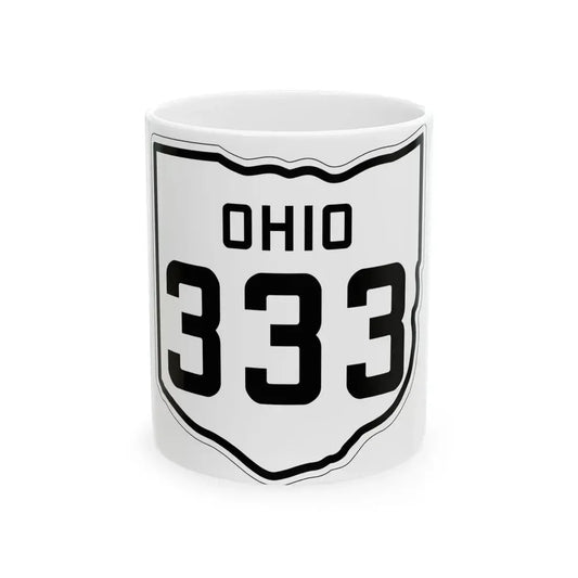 OH-333 1927 (Ohio) (Road Sign) White Coffee Mug 11oz - Go Mug Yourself