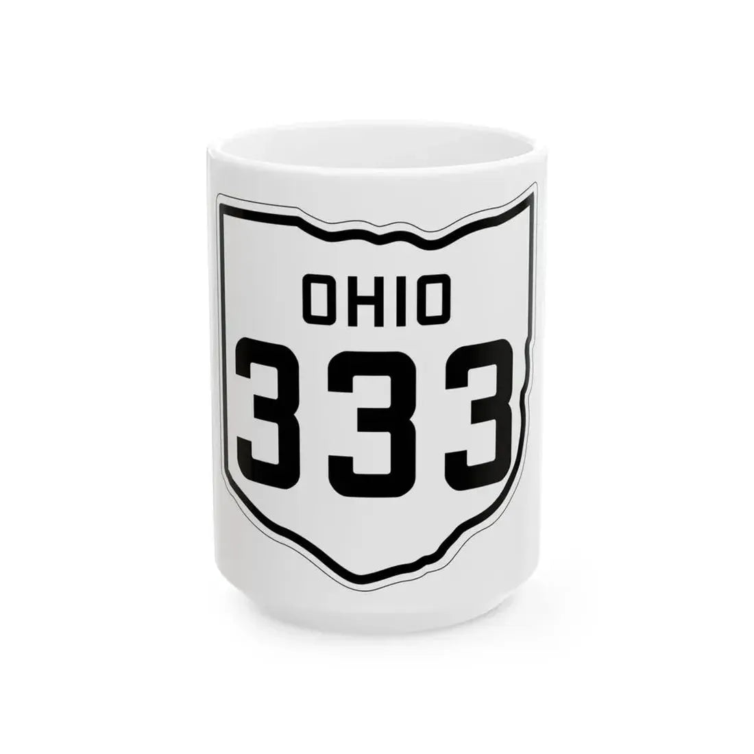OH-333 1927 (Ohio) (Road Sign) White Coffee Mug 15oz - Go Mug Yourself