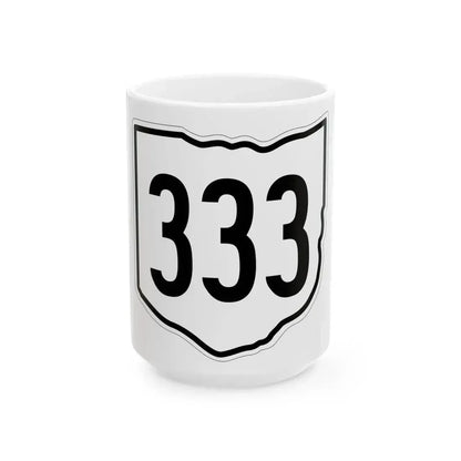 OH-333 1960 (Ohio) (Road Sign) White Coffee Mug 15oz - Go Mug Yourself