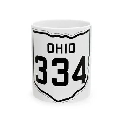 OH-334 1927 (Ohio) (Road Sign) White Coffee Mug 11oz - Go Mug Yourself