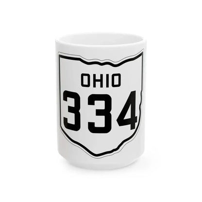 OH-334 1927 (Ohio) (Road Sign) White Coffee Mug 15oz - Go Mug Yourself