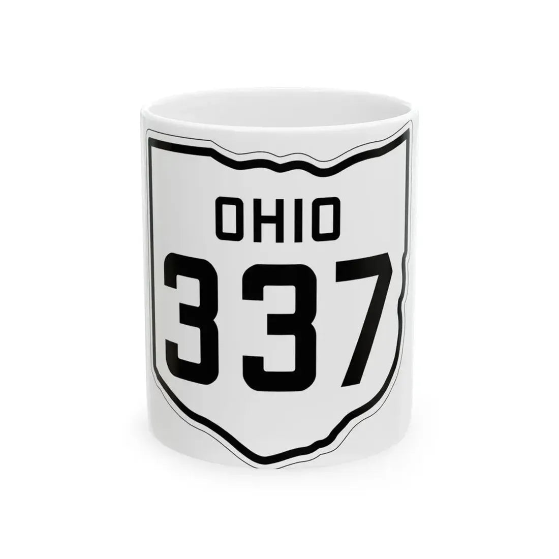 OH-337 1927 (Ohio) (Road Sign) White Coffee Mug 11oz - Go Mug Yourself