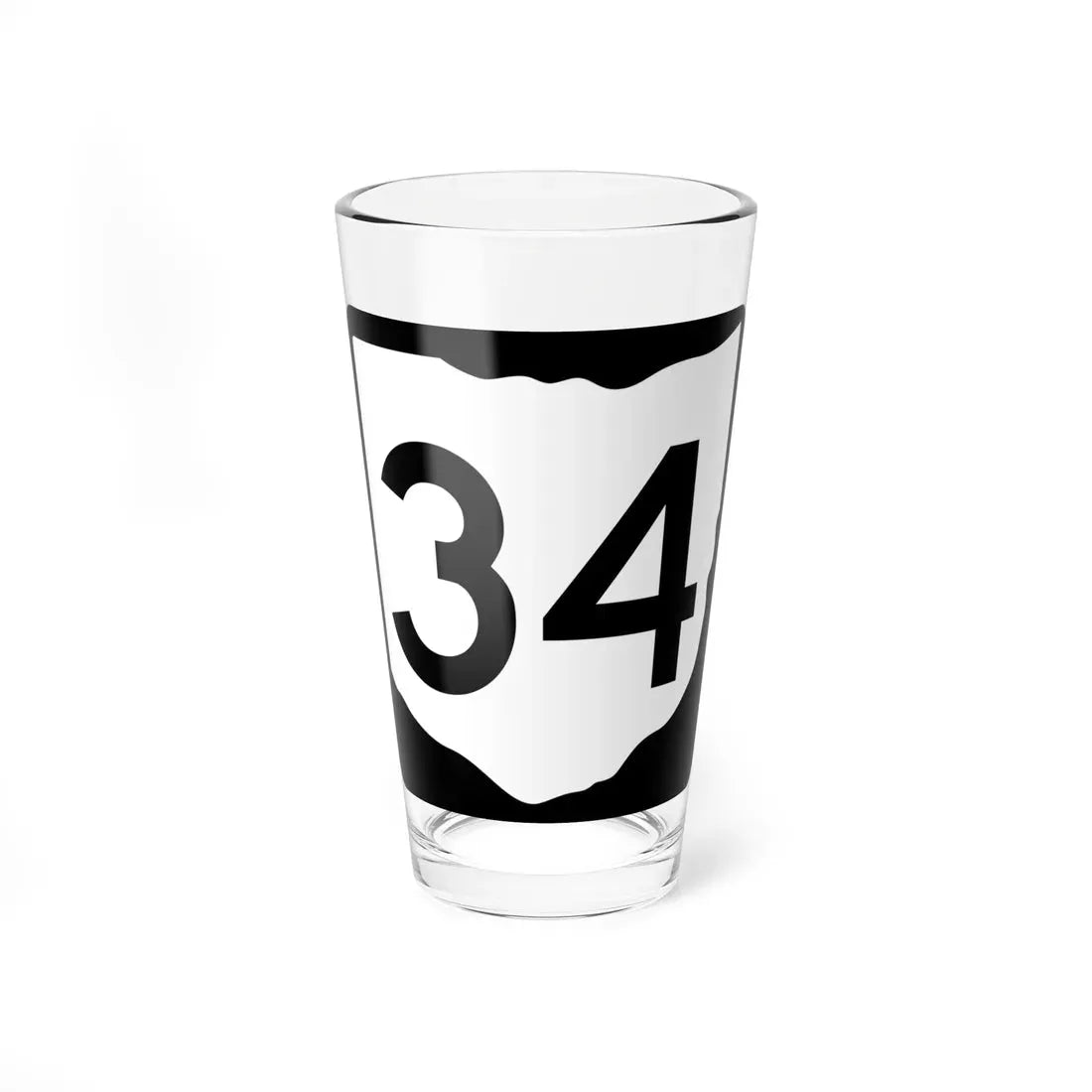 OH-34 (Ohio) (Road Sign) Pint Glass 16oz 16oz - Go Mug Yourself