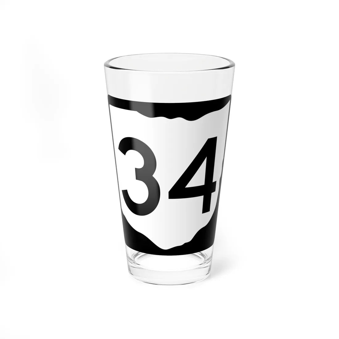 OH-34 (Ohio) (Road Sign) Pint Glss 16oz 16oz - Go Mug Yourself