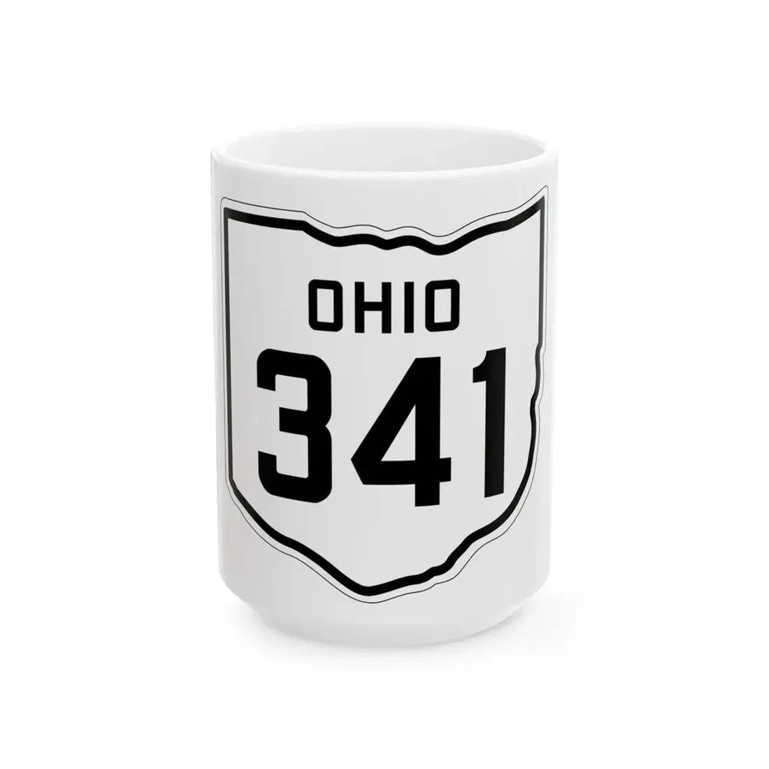 OH-341 1927 (Ohio) (Road Sign) White Coffee Mug 15oz - Go Mug Yourself