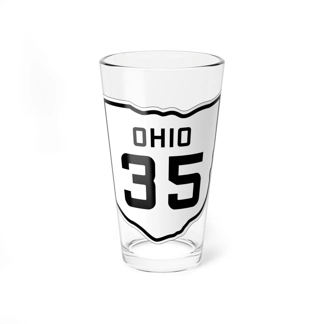 OH-35 1927 (Ohio) (Road Sign) Pint Glass 16oz 16oz - Go Mug Yourself