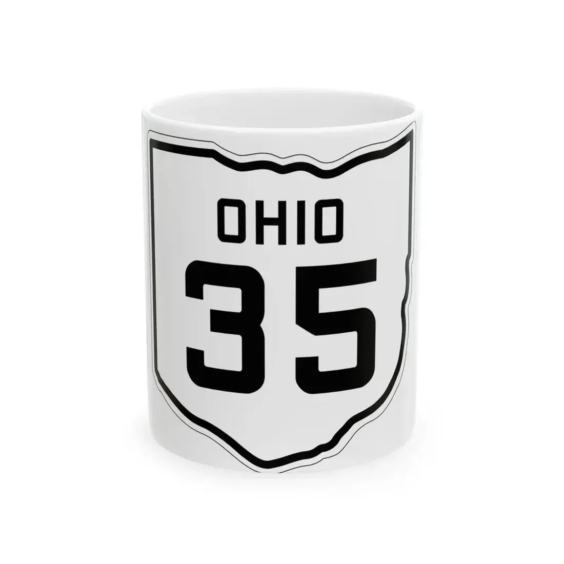OH-35 1927 (Ohio) (Road Sign) White Coffee Mug 11oz - Go Mug Yourself