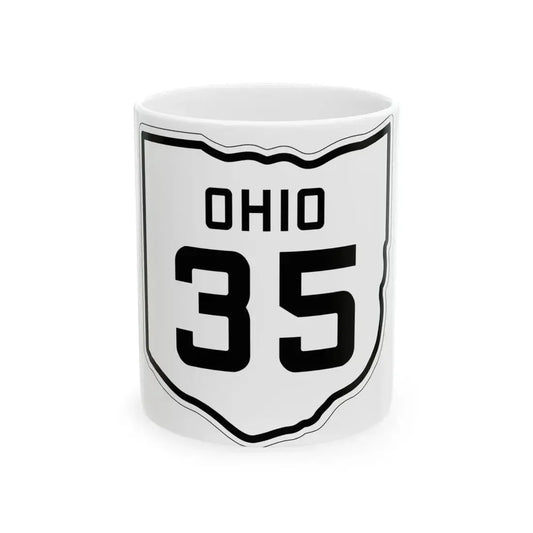 OH-35 1927 (Ohio) (Road Sign) White Coffee Mug 11oz - Go Mug Yourself