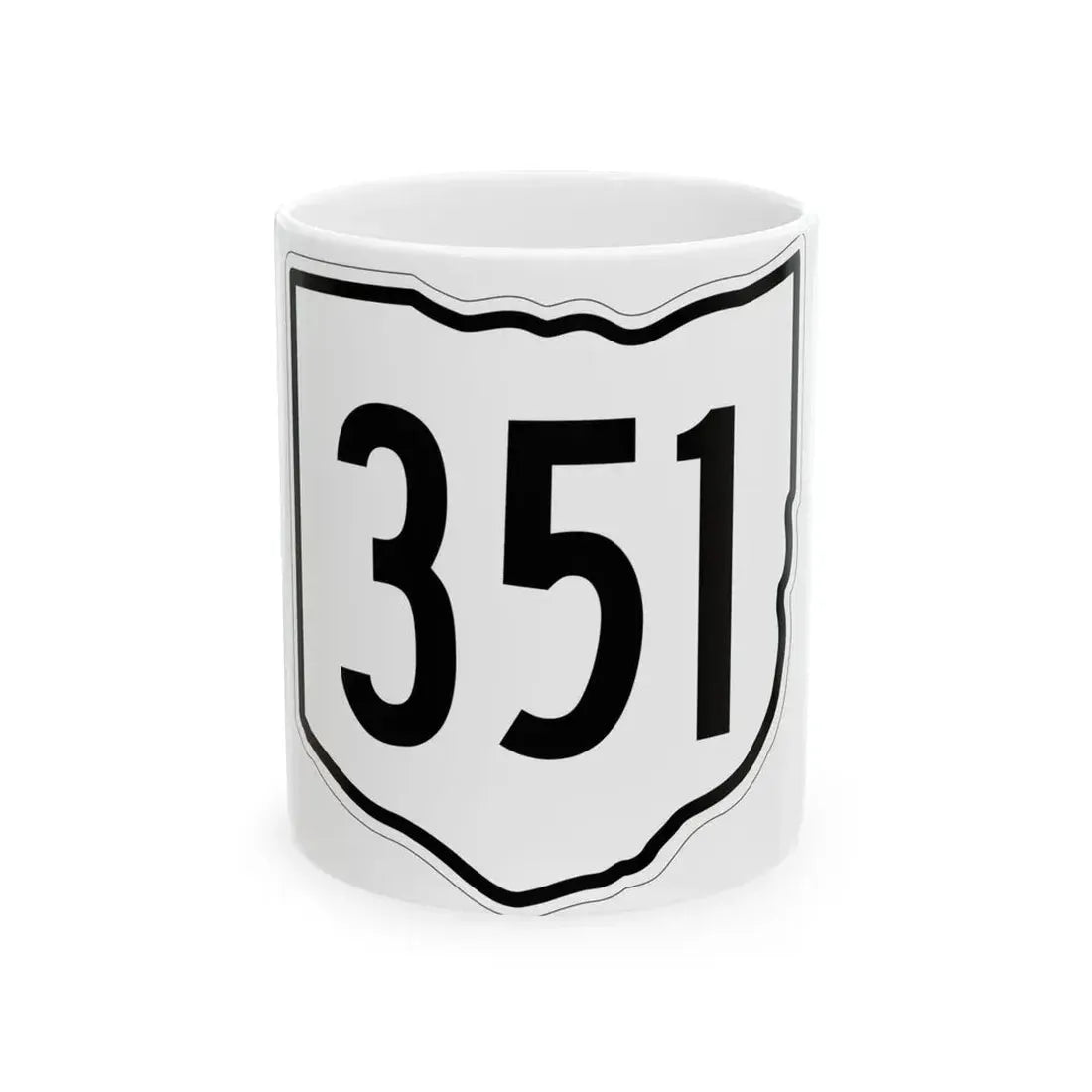 OH-351 1960 (Ohio) (Road Sign) White Coffee Mug 11oz - Go Mug Yourself