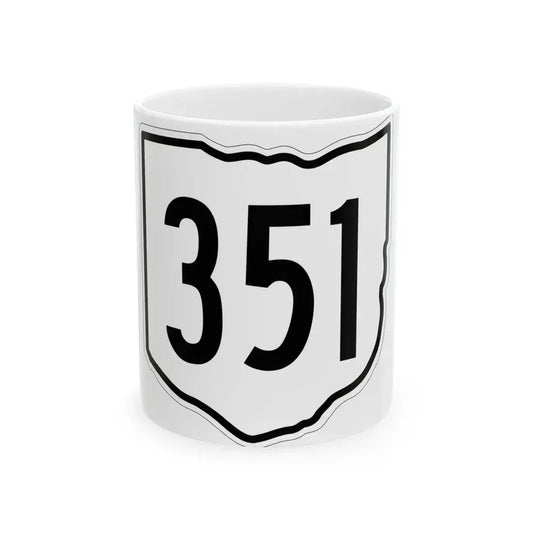 OH-351 1960 (Ohio) (Road Sign) White Coffee Mug 11oz - Go Mug Yourself