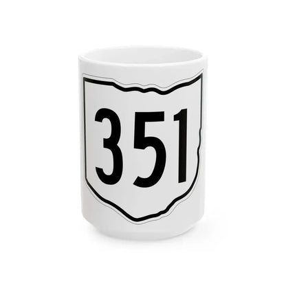 OH-351 1960 (Ohio) (Road Sign) White Coffee Mug 15oz - Go Mug Yourself